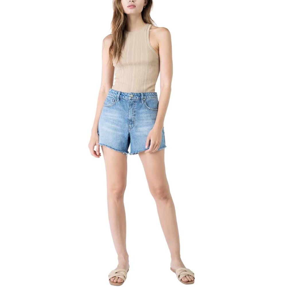 Unpublished Jessa High Waist Released Hem Denim Jean Blue Shorts Size 31" New